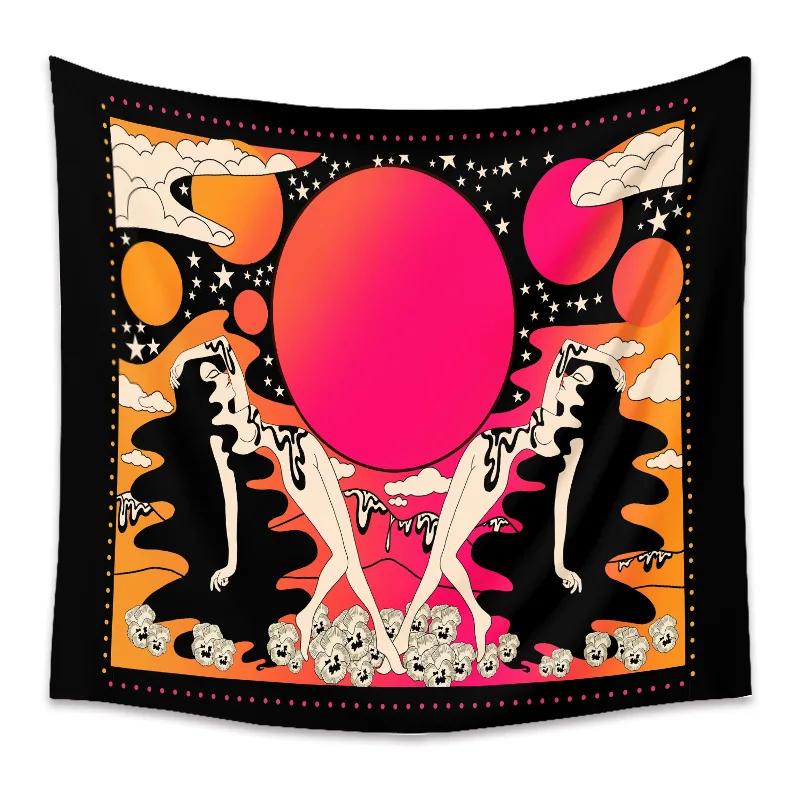Psychedelic Sunset Tapestry Vibrant Art for Living Room Boho Style Enhance Your Space with Colorful and Inspirational Vibes