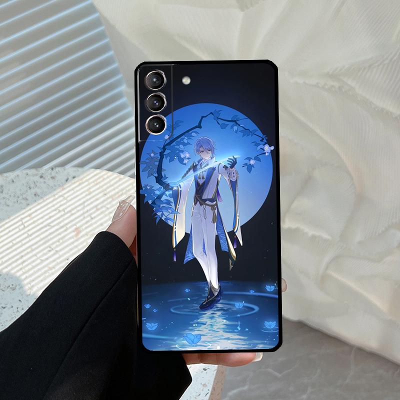 Kamisato Ayato Genshin Impact Funda For Samsung Galaxy S22 Ultra S21 FE S20 FE S8 S9 S10 Plus Note 10 20 S23 Ultra Case