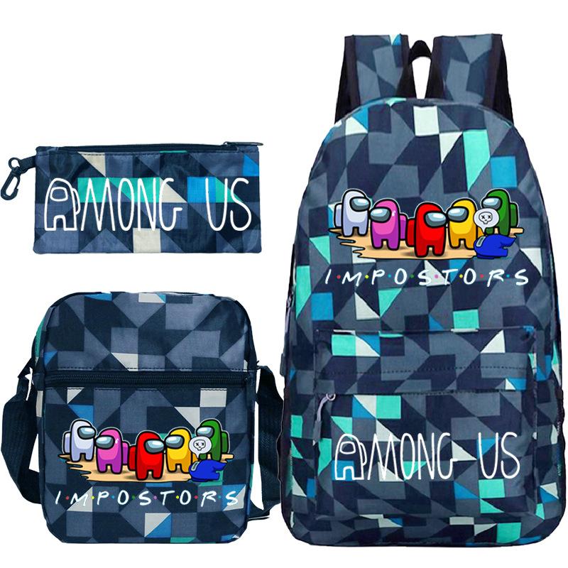 Game Merchandise Printed Schoolbag Three-Piece Backpack Set