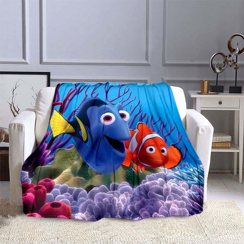 Disney Finding Nemo Pattern Blanket Warm Soft Fluffy Kids and Adult Sofa Bed Throw Blanket Outdoor Travel Camping Luxury Gifts