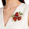 Spilla Smaltata Vintage Melograno per Donna Unisex Frutta Moda Spilla da Bavero Festa Banchetto Zaino Regali Accessori Gioielli