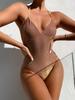 Kadın Parlak Bikini Seksi Tek Parça Mayo
