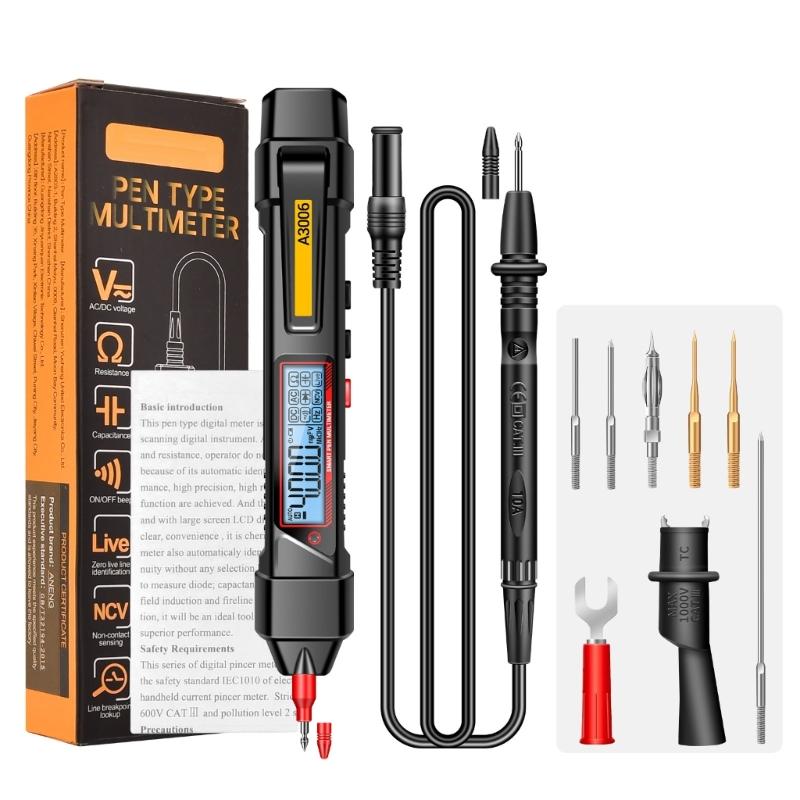 

Multimeter Tester 4000Counts Digital Multimeter with Voltmeter Measure Voltages,Resistance; Tests LiveWires, Continuity 1