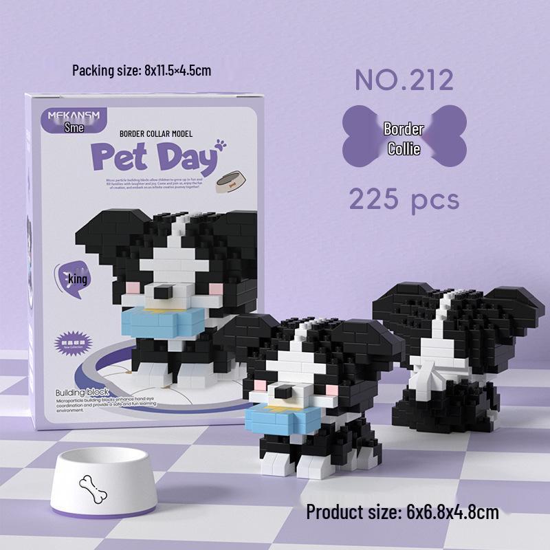 Micro Mini Building Blocks: Shiba Inu, Teddy, Corgi, Cat, Cow Plush Toys Gift Set