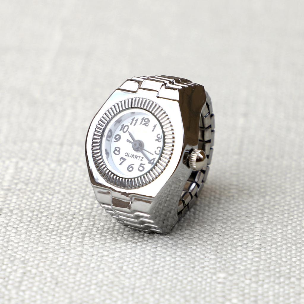 Ring Watch New Selling Creative Alloy Shell Finger Circular Dial Couple Men And Women