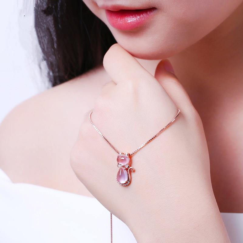 Sace Gems Kadın Kolye Kolye Bakır Alaşım Doğal Ebegümeci Kristal Catwoman Kolye Köprücük Kemiği Zinciri Moda Hediye
