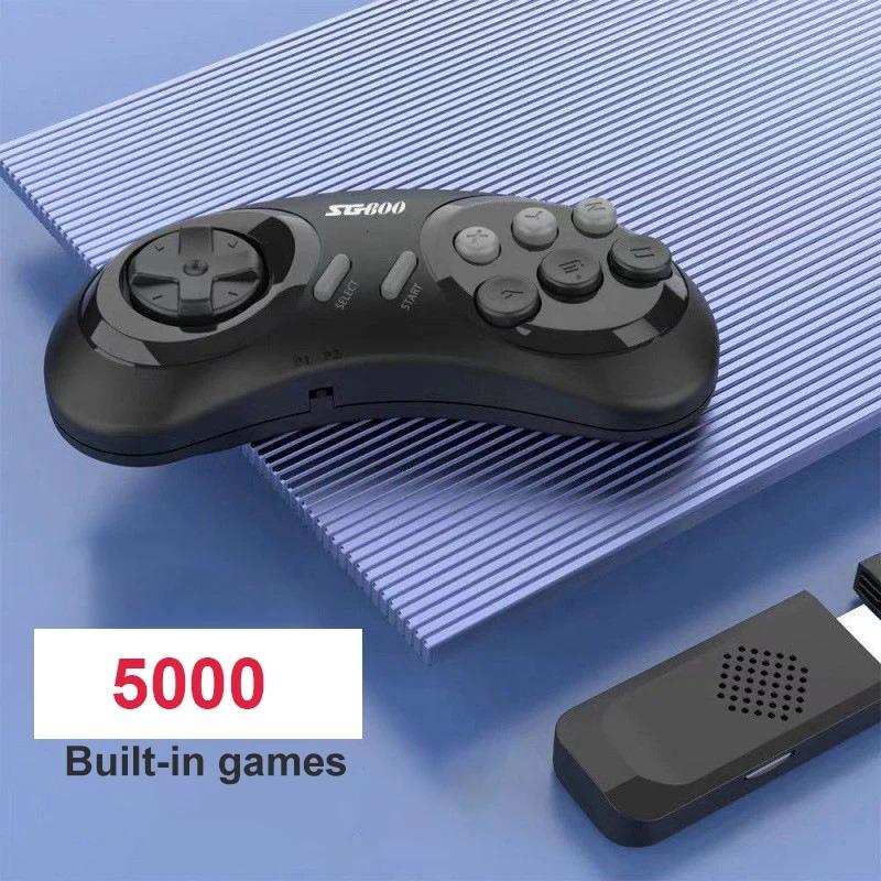 Retro Game Console HD TV Video Game Stick 16 Bit for Sega Genesis Built-in 5000 Classic Games with Controllers Gamepad SG800