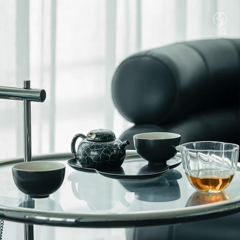 Wanqiantang Portable Ceramic Tea Set - Ancient Silver Cracked Glaze