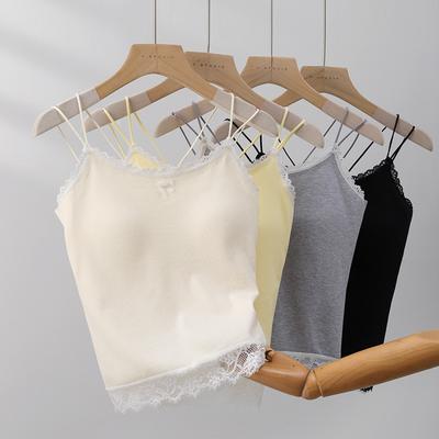 Lace Lace Bow Suspender Vest Women's New Slim Threaded Inner Top
