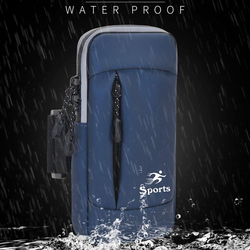 With Headphone Jack Outdoor Running Phone Holder PU Leather Jogging Bags for Phone Unisex