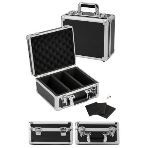 Authentic Magnetic Loader Case with Lock, Reinforced Aluminum, ABS Resin, and Stainless Steel Guard, Storage Case for Trading Cards (35pt), Holds up t
