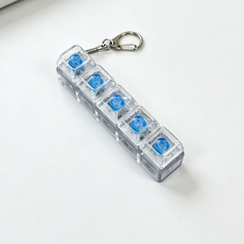 PC3 High Transparency Keycap Keychain: Mechanical Keyboard Decompression Toy