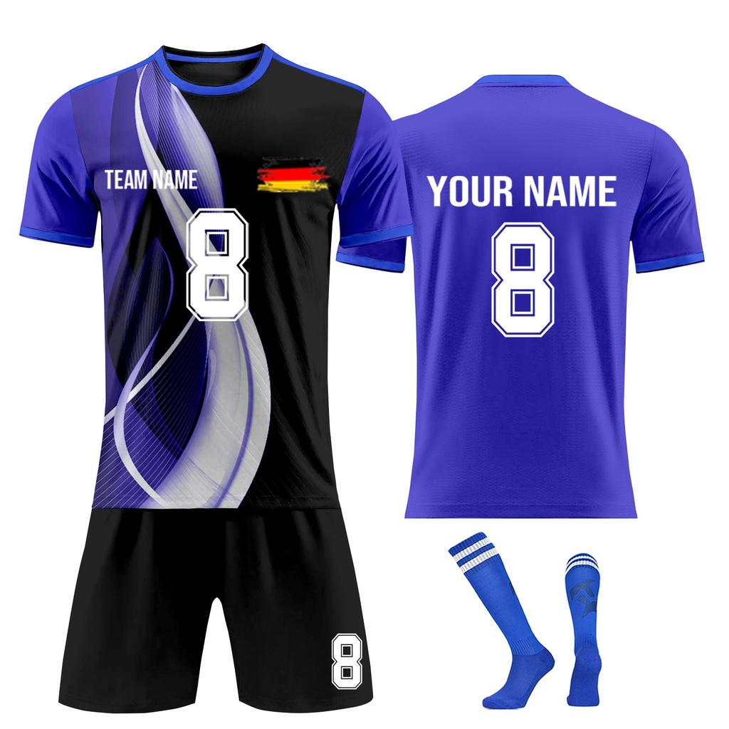 Personalised Shirts Kit Mens Girls With Name Number Custom Football Jerseys For Boys Training Suit
