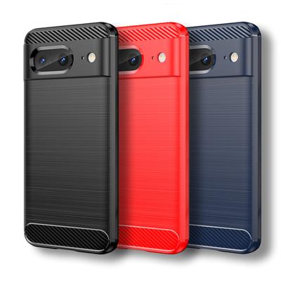 Für Google Pixel 8 Hülle Für Google Pixel 8 Hülle 6,2 Zoll Carbon Fiber Stoßfester Silikon Schutz Bumper Für Google Pixel 8