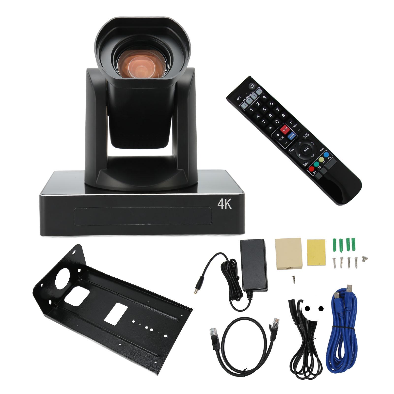 

PTZ Camera UHD 4KP30 12X Optical Zoom Video Conference Camera with HD Multimedia Interface 2.0 USB EU Plug
