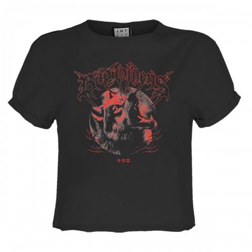 Amplified Womens/Ladies Wolf Bad Omens Crop T-Shirt