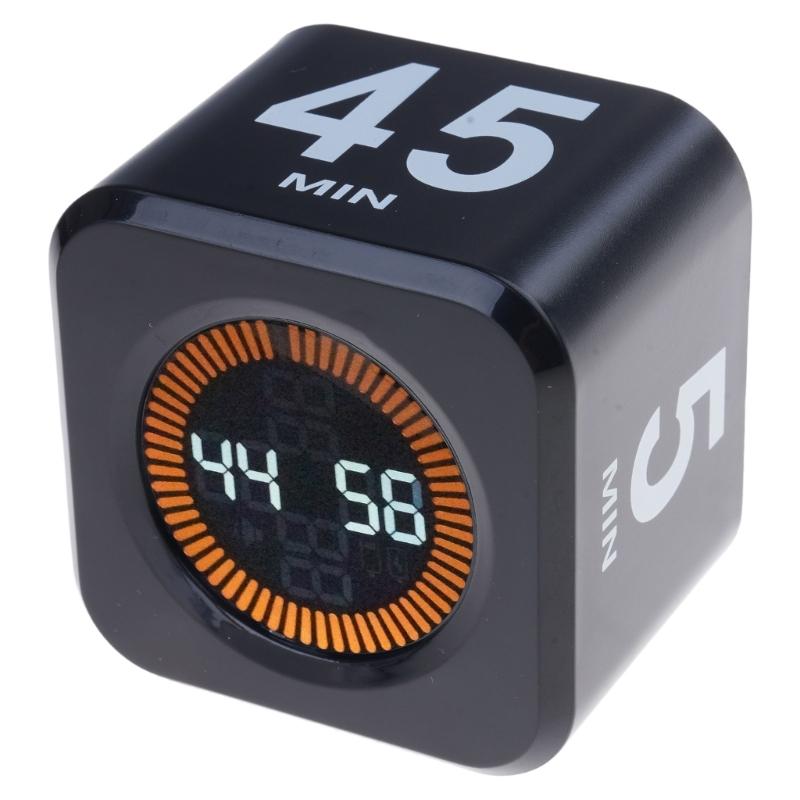 Gravities Sensors Countdown Study Timer with LED Display Rechargeable Cubes Shape Digital Timer Time Management Tool