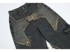 Unisex Retro Loose-Fit Raw Edge Wide-Leg Jeans for Autumn