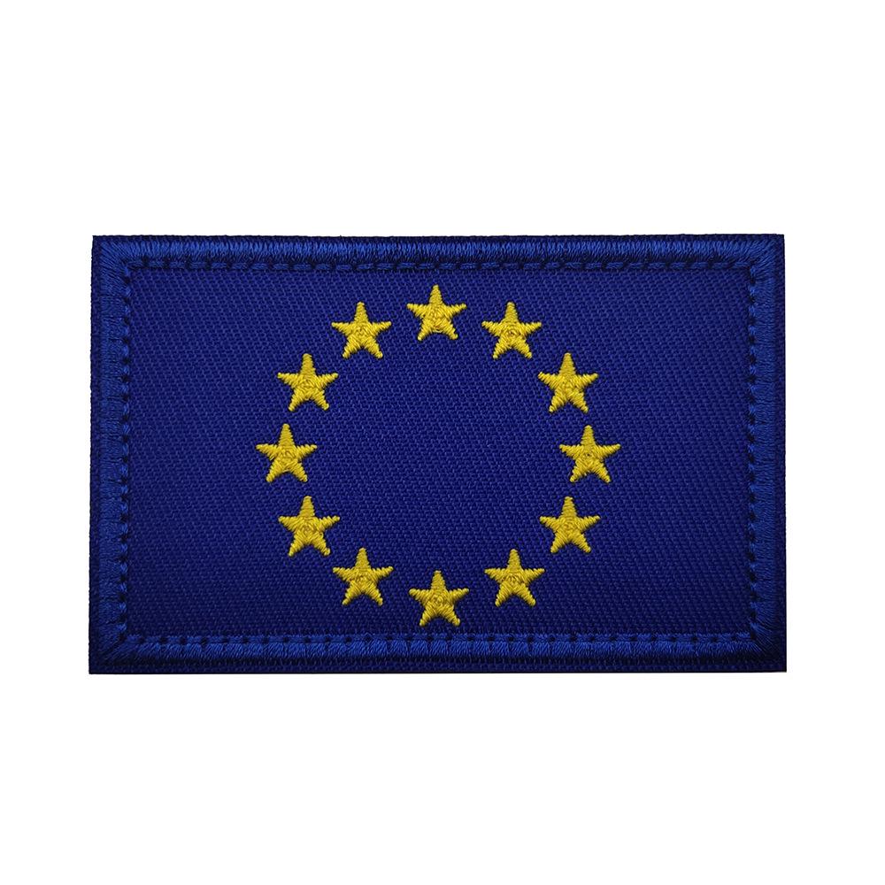 European Emblem Velcro Patch - Embroidered Cloth for Western & Eastern Europe (UK, France, Germany, etc.)