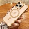 For Magsafe Luxury Matte Transparent Phone Cases For iPhone 16 14 13 12 11 15 Pro Max 16 Plus Magnetic Wireless Charging Cover