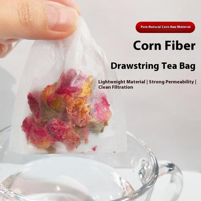 100 Bucăți Pliculețe de Ceai De Unică Folosință Multi-Dimensiuni Material Nețesut Pentru Ceai cu Frunze Vrac Pungă goală cu Șnur Pliculețe Filtru pentru Cafea Rece