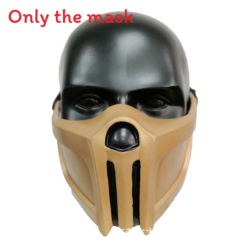 Mortal Kombat Scorpion Latex Half Face Mask For Halloween Costume And Cosplay