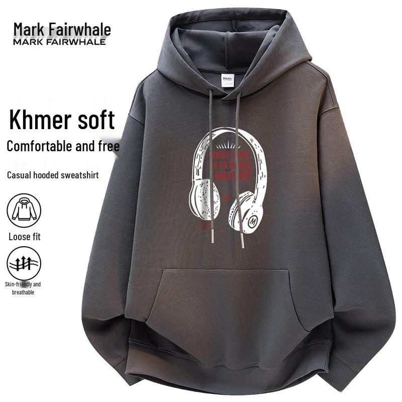 

Mark Fairwhale Men s Hooded Pullover Sweatshirt with Drawstring Pocket L