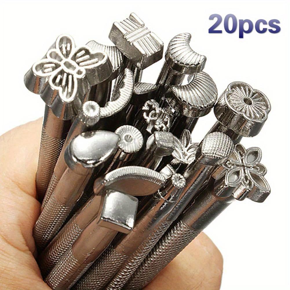 

Leather Embossing Patterns Carving DIY Engraving Tools Handmade Stamp and Die Sets Stamping Tool 20pcs
