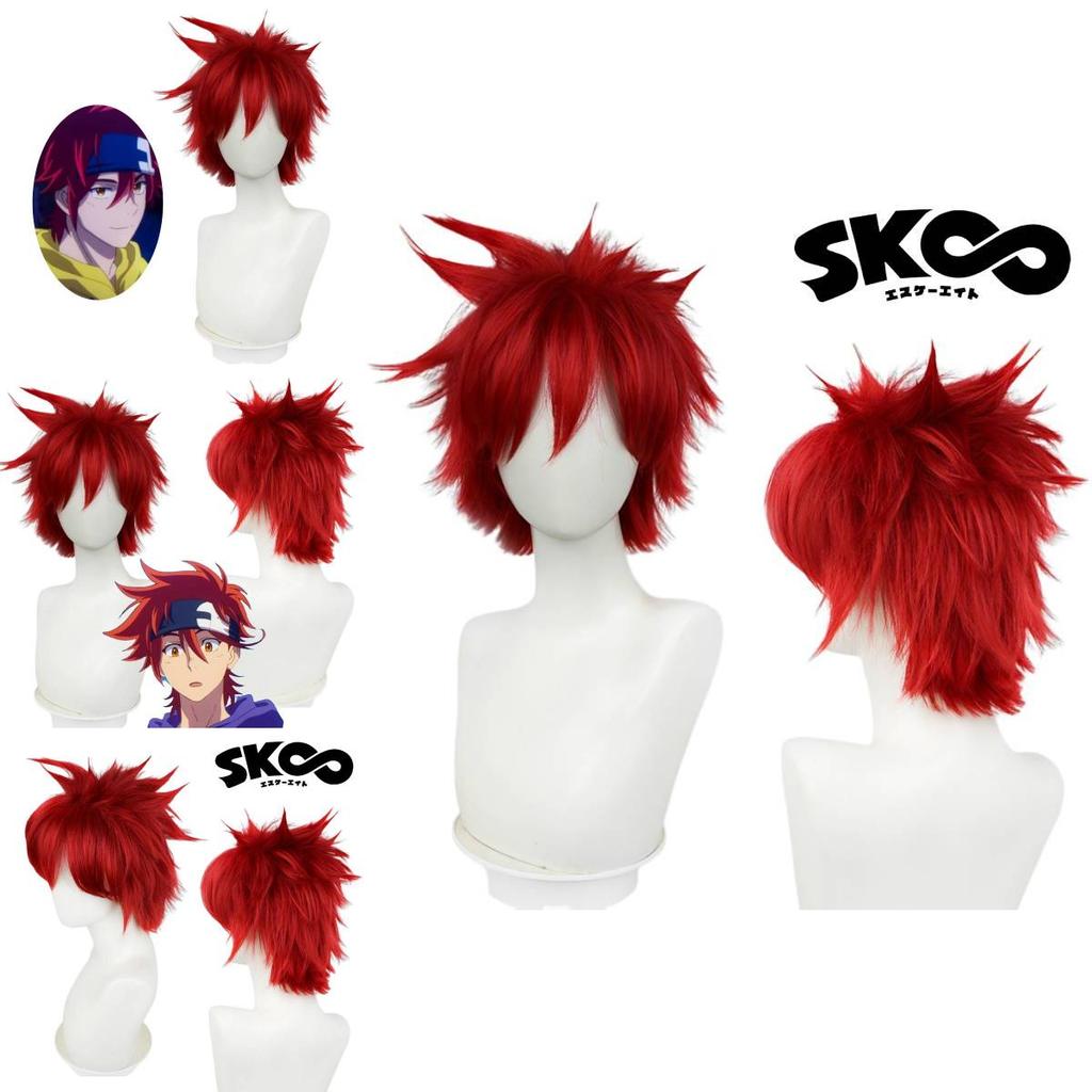 Sk8 The Infinity Kyan Reki Cosplay Wig High-quality Red Hairpiece For Cosplayers
