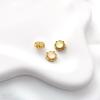 Dull Gold Cat's Eye Stone Spacer Beads with Imitation Jasper for DIY Bracelets and Necklaces