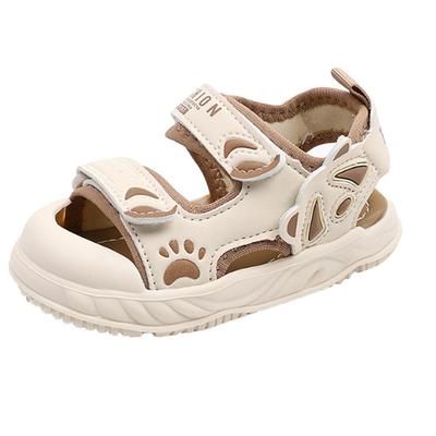Novos Sapatos de Verão para Bebês Meninos Sandálias de Couro para Crianças Sola Macia Antiderrapante Moda Sandálias para Bebês Pequenos
