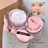 Kobeleen Three-Color Loose Powder with Puff: Fine, Natural Soft Mist Finish, Waterproof, Sweatproof, Brightening Women's Setting Powder.