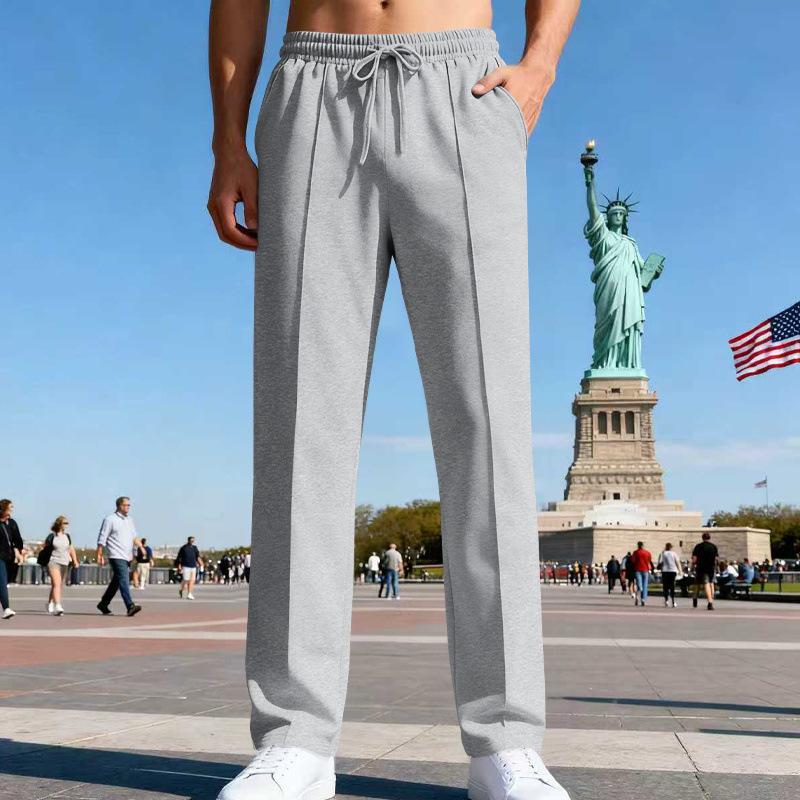 2025 Nové podzimní a zimní volné ležérní všestranné jednoduché jednobarevné kalhoty