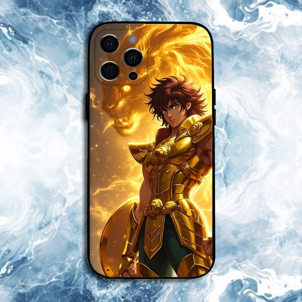 Saint Seiya Knights Of The Zodiac Phone Case For iPhone17,16,15,14,13,12,11 Plus,Pro Max, Soft Silicone Black Cover