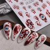 2Pcs Unique Design Halloween Nail Stickers Cartoon Devil Eye Ghost Skull Cat for Exclusive Halloween Party Nail Decor