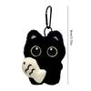 Cat Keychain Plush Cute Black Cat Plush Charm For Purse Soft Key Chain Bag Pendant For Wallets Car Tote Handbag Adults Holiday