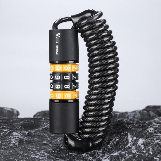 Cable Helmet Lock Quick Locking Waterproof 4-digit Password Anti-theft Motorcycle Helmet Password Lock Bike Supplies
