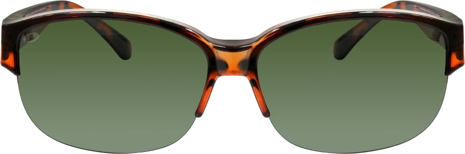 iZONE Polarized Sunglasses Over Glasses IDRIVE Driving Golf Fishing [iZONE] P4771-DRGN22 (Demi Brown-Green)