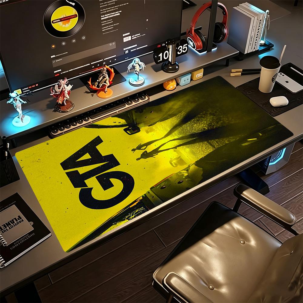 Gta Large Mouse Pad Keyboard Mat Computer Desk Keyboard Mat Non-Slip Rubber Bottom Perfect Gift for Gamers
