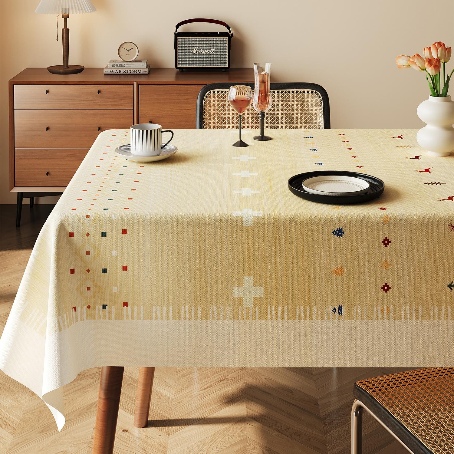 Dopamine Tafelkleed Waterdicht Bestendig Wasvrij Warmte-isolerend Eettafelmat Licht Luxe Ins Stijl Salontafel Dekkleed 80x120cm