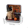 A Box Halloween Decoration Black Cat Pumpkin Ornaments for Boys Girls Mini Witch Broom Stuffed