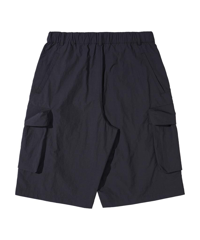 Kallapataleu Nylon Banding Cargo Pocket Bermuda Shorts - Charcoal