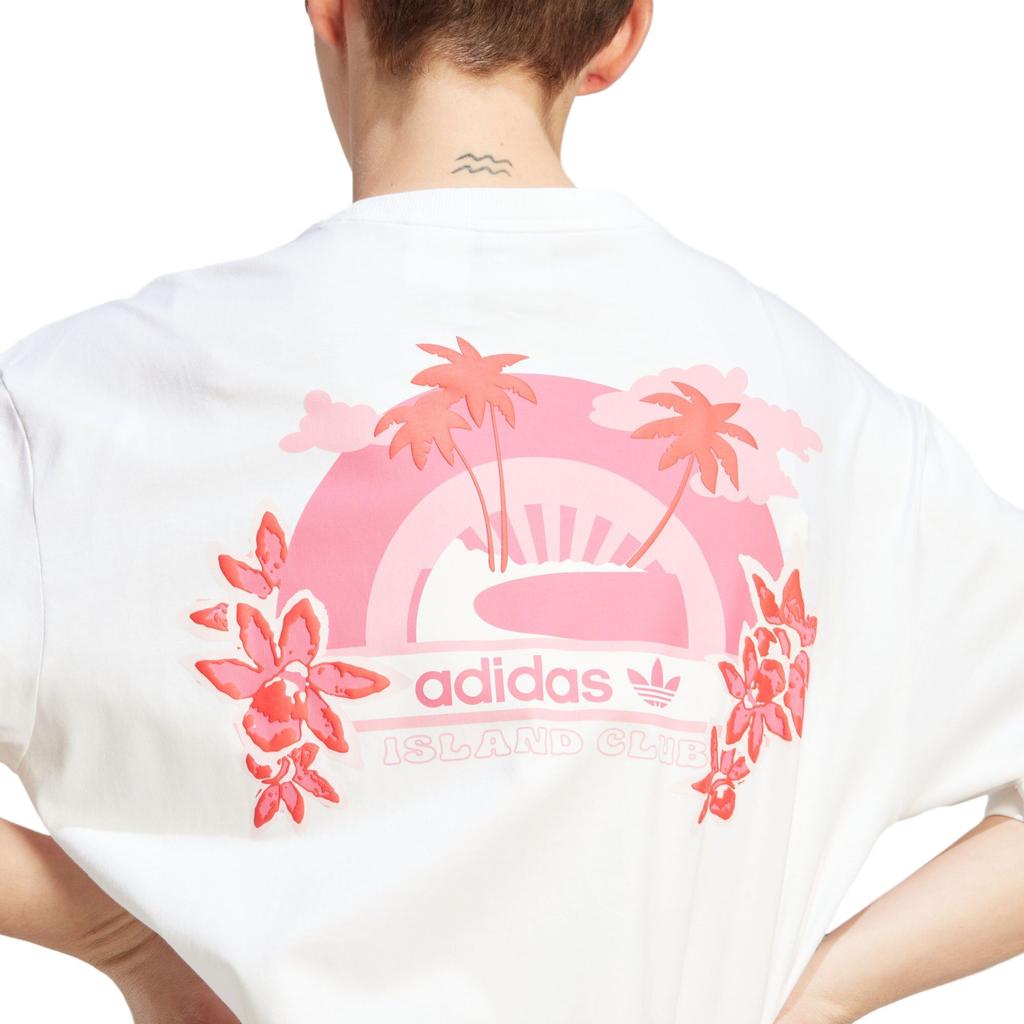 adidas Originals Graphic Tee Logo Print Round Neck Loose Short Sleeve T-Shirt Women Tops White IT8155