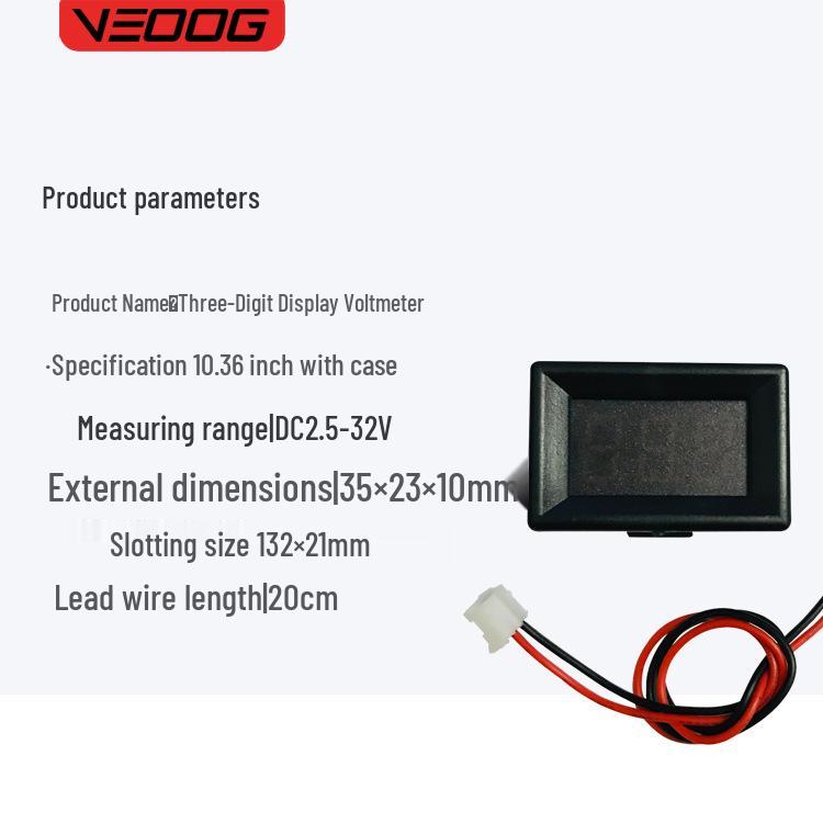 0.36" Two-Wire DC Voltmeter, 30V LED Display, High Precision Digital Instrument
