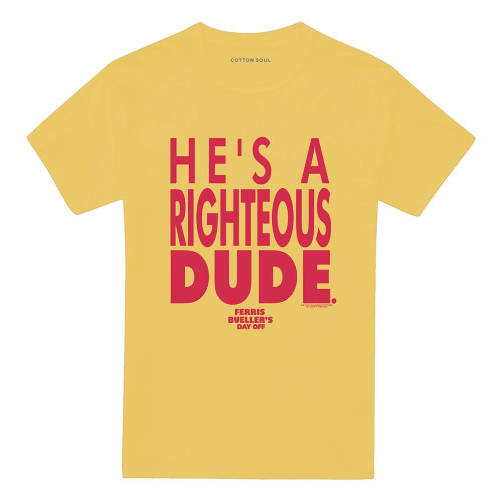 Ferris BuellerÂ´s Day Off Unisex Adult Righteous Dude T-Shirt