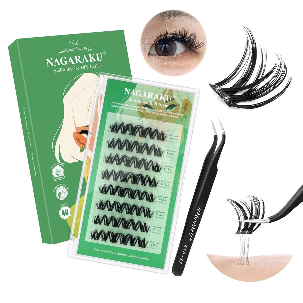 NAGARAKU No Glue Needed DIY False Lashes Without Tweezers