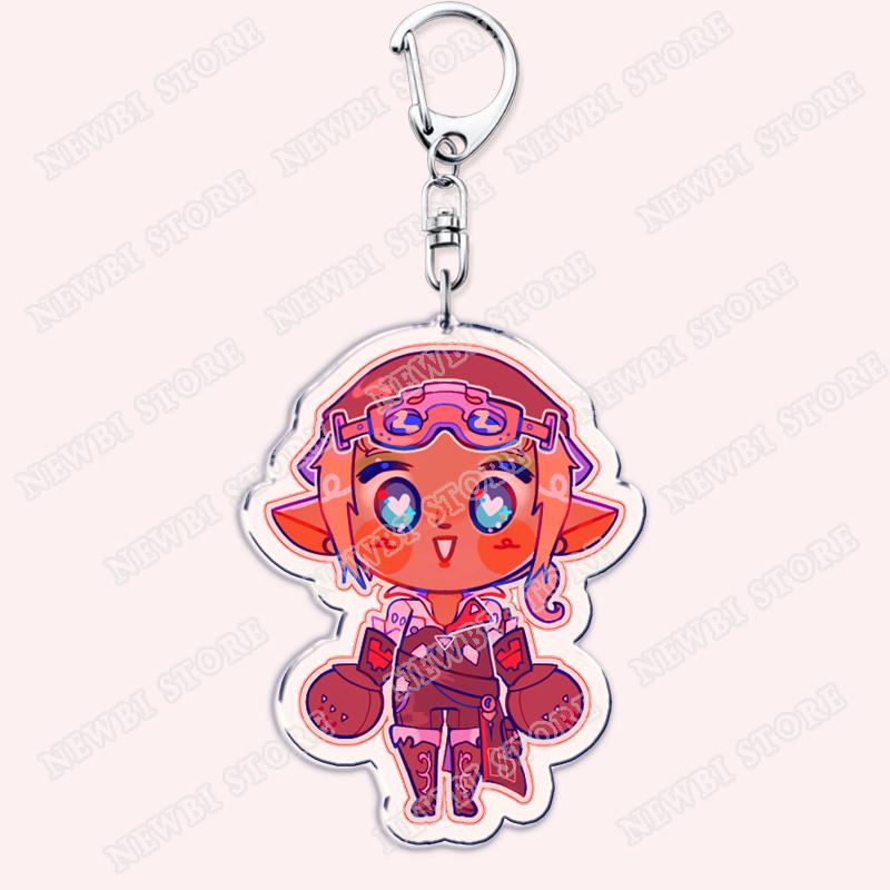 Hot Game Keychains for Accessories Bag FFXIV Samurai Red Black Mage Summoner Gunbreaker Dancer Keyrings Machinist Fans Gifts