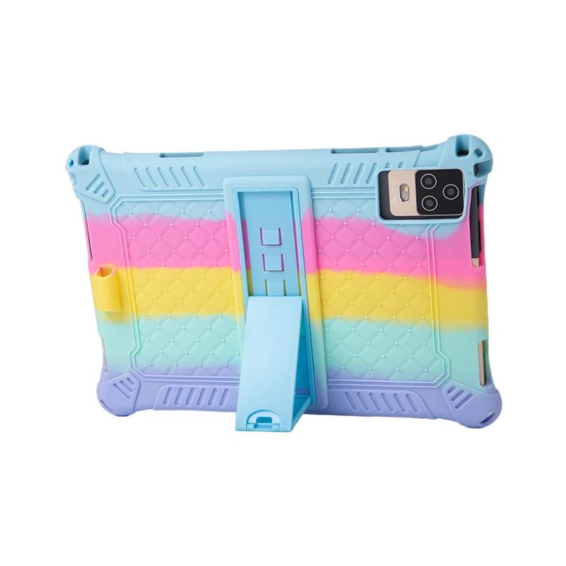 10.1 Housse Universelle en Silicone Souple pour Tablette Android 10 10.1 pouces Housse avec Support Antichoc L 9.57in l 6.42in 10.1-inch(24x16cm)