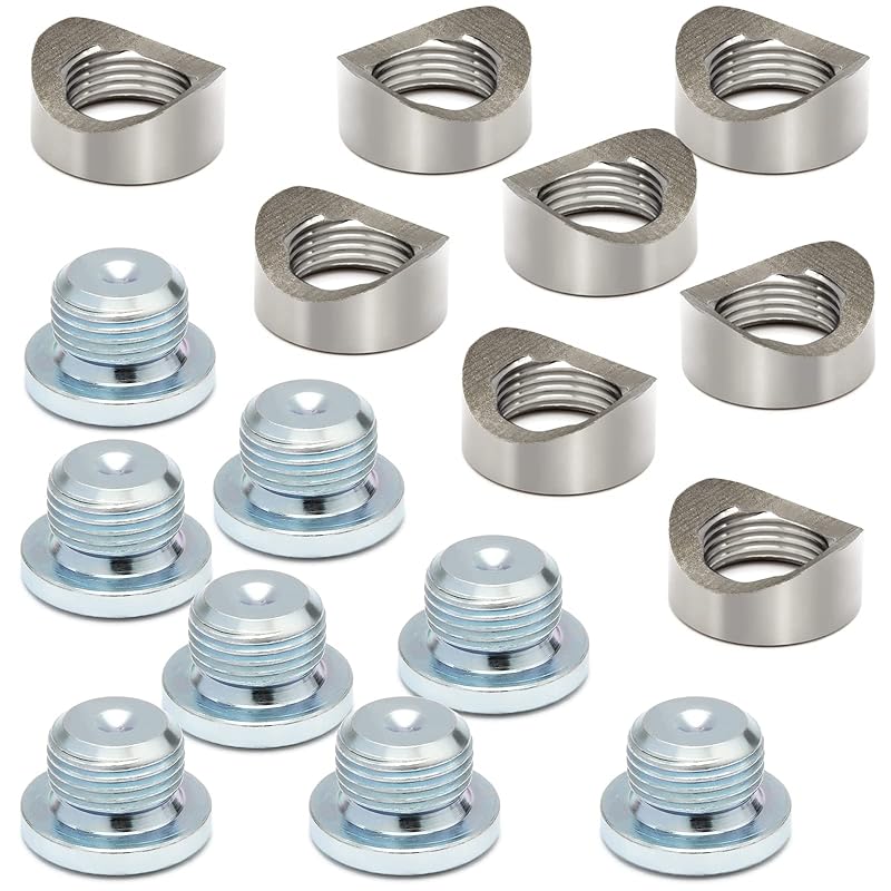 Ledaut M18X1.5 Bung And Plug Notched Style (2 Bungs/ 2 Plugs) Notched Style Fitting Bungs M18X1.5