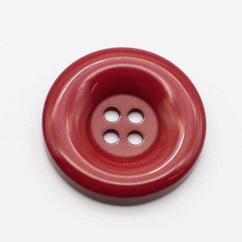 Red Wine Four-Hole Resin Button for Sweaters and Coats